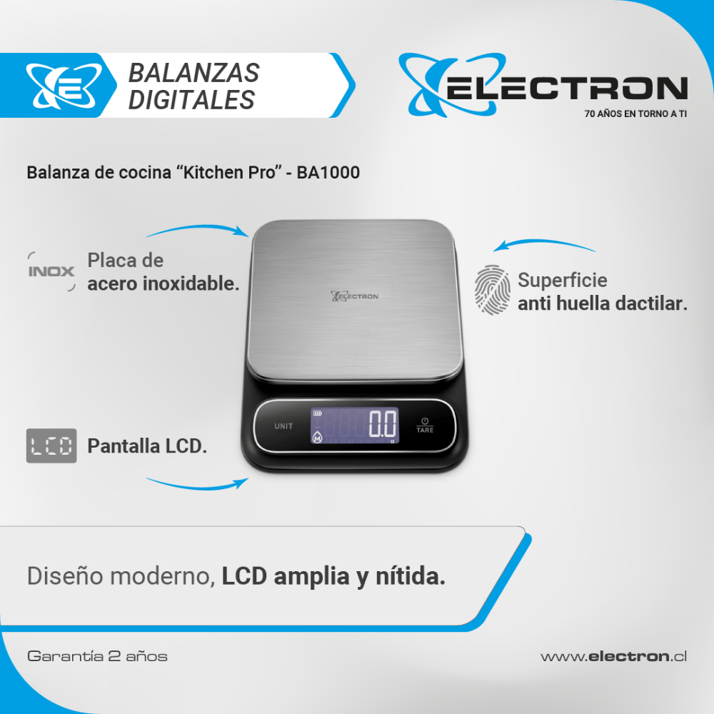 Balanza de Cocina Kitchen Pro - BA1000 / 5Kg.