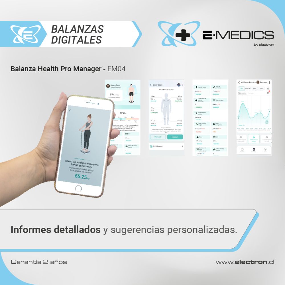 Balanza Inteligente App Bluetooth /  E-Medics Em04