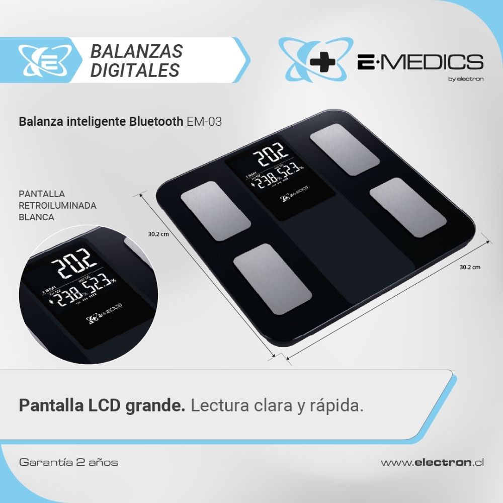 Balanza Inteligente App Bluetooth /  E-Medics Em03 (N)