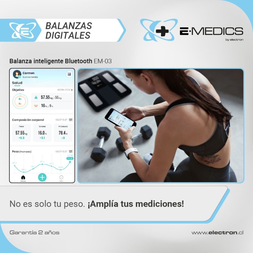Balanza Inteligente App Bluetooth /  E-Medics Em03 (N)