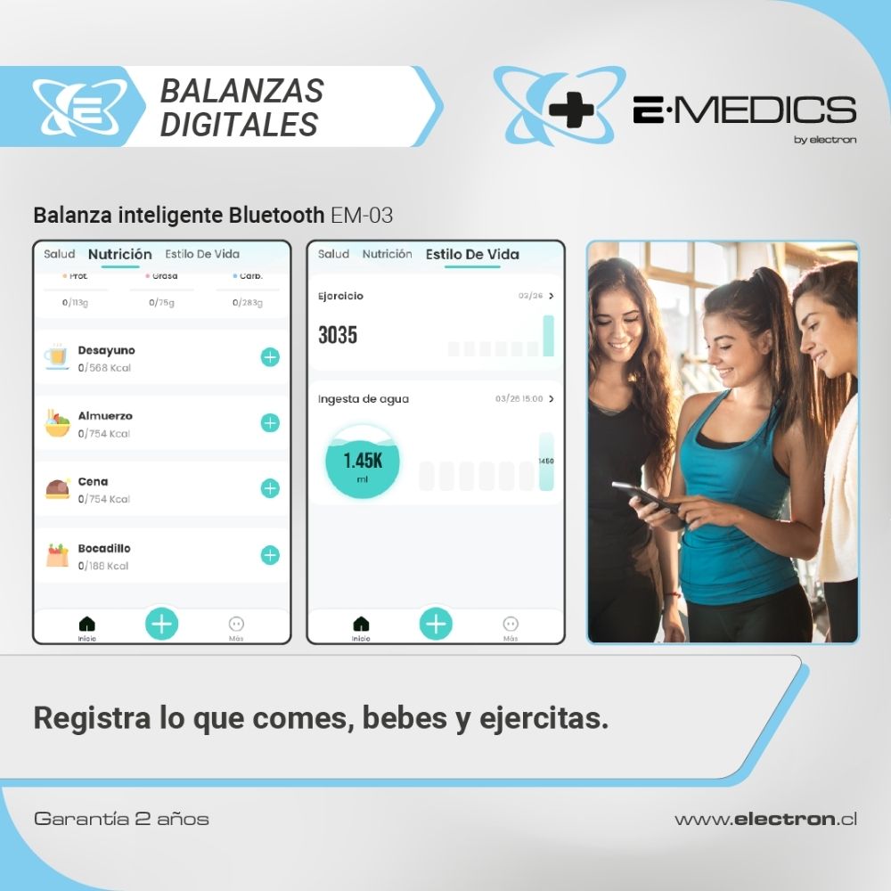 Balanza Inteligente App Bluetooth /  E-Medics Em03 (N)