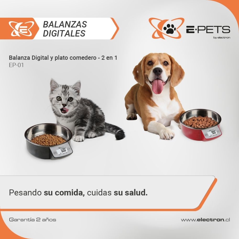 Comedero Balanza Digital 2 En 1 / Epets EP-01 (R)