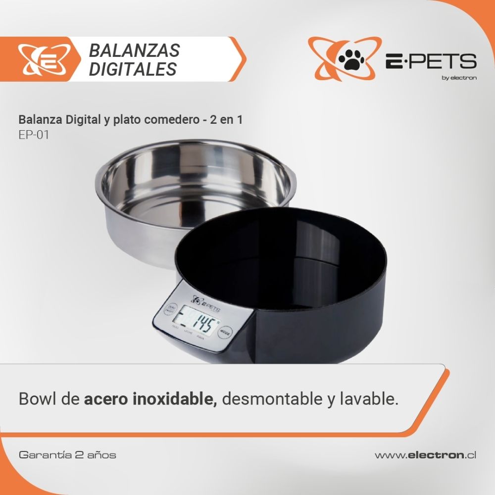 Comedero Balanza Digital 2 En 1 / Epets EP-01